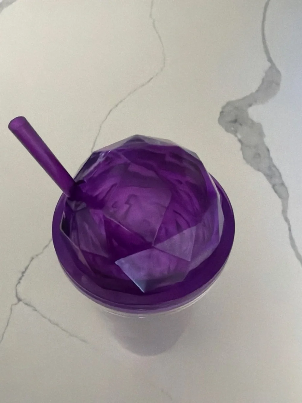 Jelly Belly Purple Double-Wall Tumbler with Straw